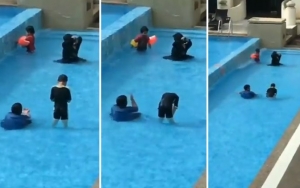 Dikira Akan Buang Air, Bocah Ini Ternyata Salat di Kolam Renang