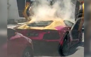 Viral Mobil Lamborghini Terbakar di Surabaya, Ini Kata Dinas Kebakaran