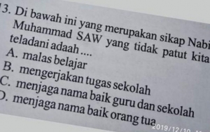 Beredar Soal Ujian Siswa SD yang Lecehkan Nabi, Disdik Solok Buka Suara
