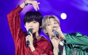 V BTS Tak Terima Dilupakan RM di Foto Grup