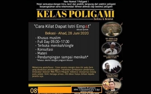  Viral Poster Kelas Poligami Berbiaya Rp 3,5 Juta Saat New Normal, Polisi Turun Tangan