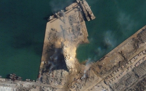 Dampak Ledakan Dahsyat Beirut, Muncul Kawah Selebar 124 Meter