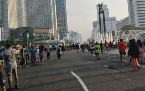 Warga Olahraga Padati Bundaran HI Meski PSBB, Begini Kata Pemprov DKI