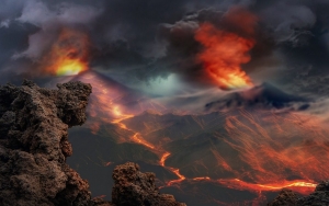 Hampir 2 Dekade 'Tertidur', Gunung Berapi Nyiragongo Kongo Kembali Erupsi Bikin Langit Merah Membara