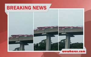 Kereta LRT Jabodetabek Alami Tabrakan Di Kawasan Munjul Saat Uji Coba, Tak Ada Korban Jiwa
