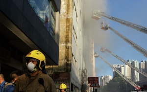 Gedung WTC Hong Kong Kebakaran, Ratusan Orang Terjebak