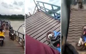 Bikin Pengendara Motor Terperosok, Ini Penjelasan Pengelola Soal Ambruknya Jembatan Cihampelas