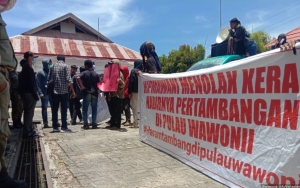 Polisi Kini Wara-wiri di Wawonii, Warga Penolak Tambang Sembunyi Ketakutan?