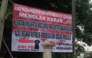 Muncul Spanduk Penolakan Pesantren Khilafatul Muslimin di Bekasi, Pengurus: Kami Diam Diri Saja