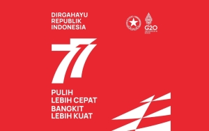 'Pulih Lebih Cepat Bangkit Lebih Kuat', Logo HUT RI ke-77 Resmi Diluncurkan