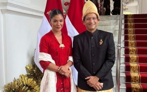 Franka Franklin Super Cantik Temani Menteri Nadiem di HUT RI, Kisah Cinta Beda Agama Bikin Baper