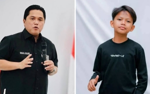 Menteri BUMN Erick Thohir Asik Rekam Penampilan Farel Prayoga Bawakan 'Ojo Dibandingke'