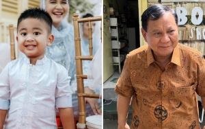 Kembali Beraksi, Gemasnya Nahyan Asyik Joget di Samping Prabowo yang Sedang Pidato