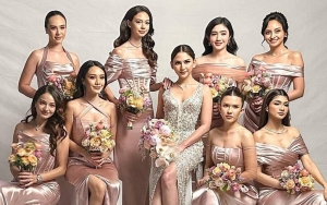 Febby Rastanty Dapat Buket Bunga, Yuki Kato Nyaris Ketiban Ibu-Ibu di Resepsi Jessica Mila