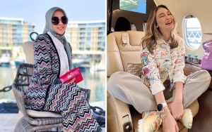 Sama-sama Pakai Scraf, Gaya Syahrini Dituding Jiplak Luna Maya