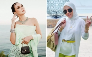 Sama-sama Kece, Luna Maya dan Syahrini Bak Sehati Kenakan Busana Bernuansa Hitam-Putih