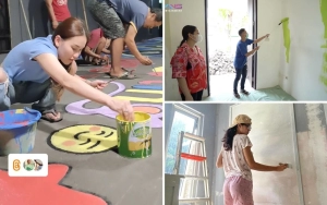 Ayu Ting Ting Berkreasi Di Jalan Kampungnya, Intip 7 Aksi Terniat Artis Pilih Ngecat Sendiri
