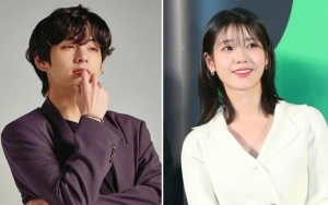 V BTS Isyaratkan Kesedihan saat Tatap IU di Poster 'Love Wins'