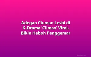 Adegan Ciuman Lesbi di K-Drama 'Climax' Viral, Bikin Heboh Penggemar