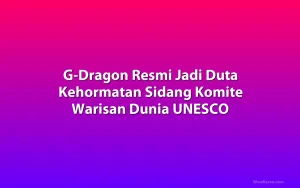 G-Dragon Resmi Jadi Duta Kehormatan Sidang Komite Warisan Dunia UNESCO