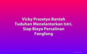 Vicky Prasetyo Bantah Tuduhan Menelantarkan Istri, Siap Biaya Persalinan Fangfang