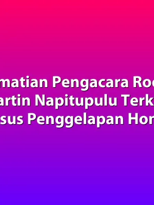 Kematian Pengacara Rocky Martin Napitupulu Terkait Kasus Penggelapan Honor