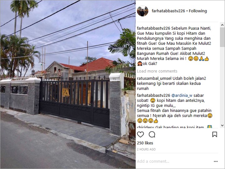 Farhat Sindir Hotman Paris Lewat Foto Rumah Mewah
