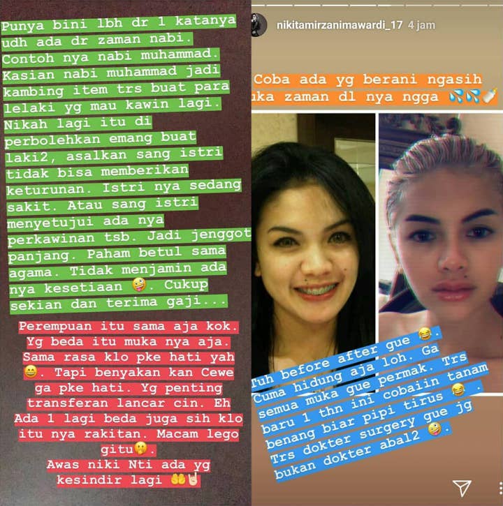 Nikita Mirzani dan Lucinta Luna Saling Sindir Via InstaStory 1