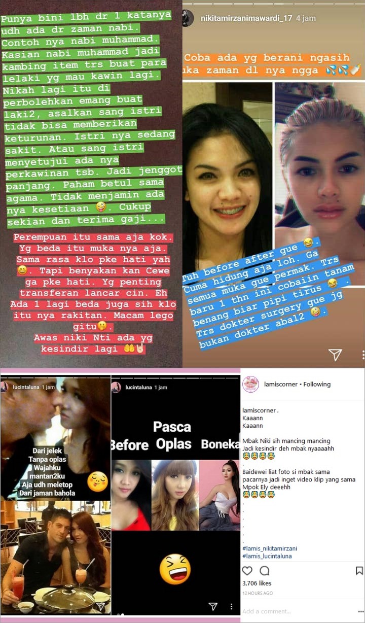 Nikita Mirzani dan Lucinta Luna Saling Sindir