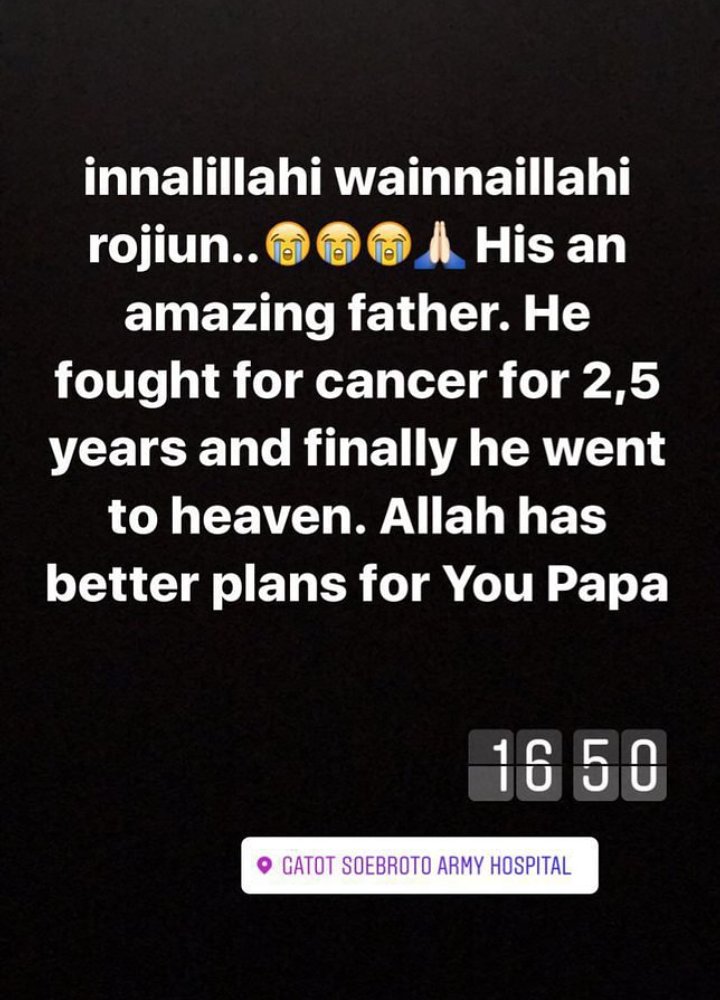 Ayah Kiki Amalia Meninggal