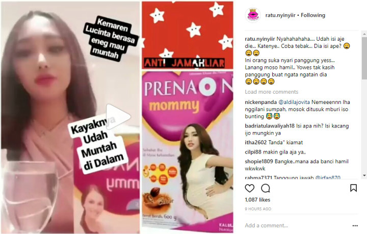 Lucinta Luna Minum Susu Ibu Hamil