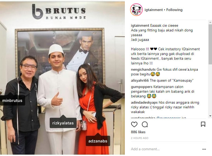 Rizky Alatas Fitting, Pose Adzana Bikin Salfok