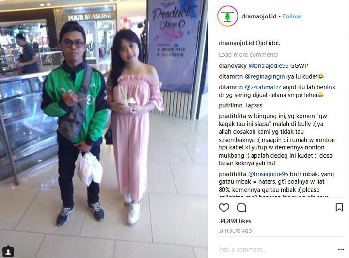 Bianca Jodie \'Idol\' Foto Bareng Driver Ojol