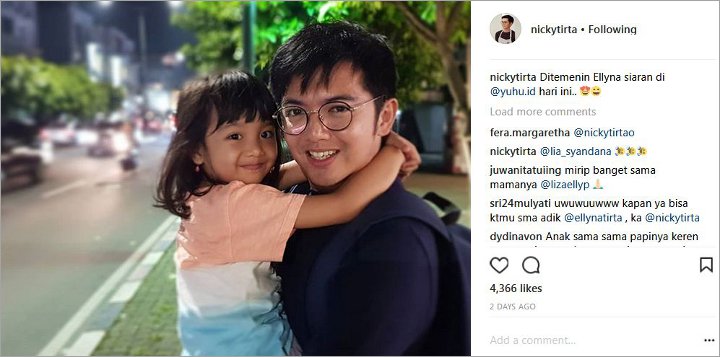 Nicky Tirta Ditemani Anak Saat Siaran