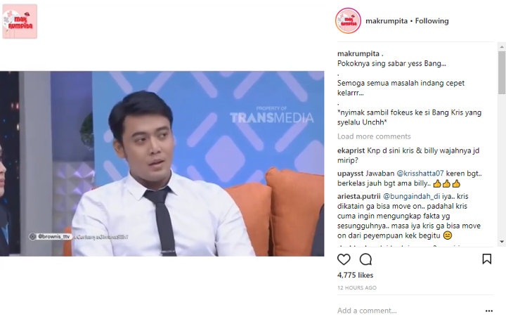 Pesan Kriss Hatta untuk Hilda