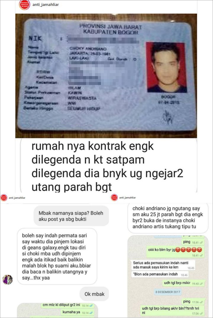 Choky Andriano Diisukan Punta Utang