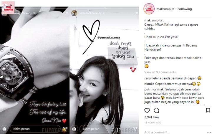 Kalina Oktarani Pamer Kemesraan