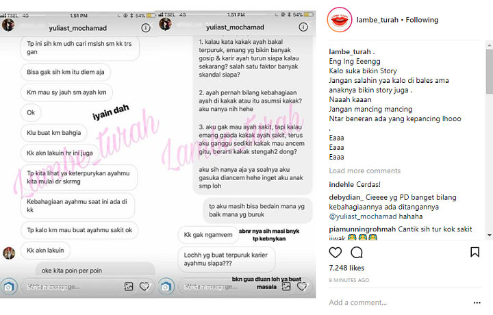 Ancaman Yulia Kepada Putri Opick