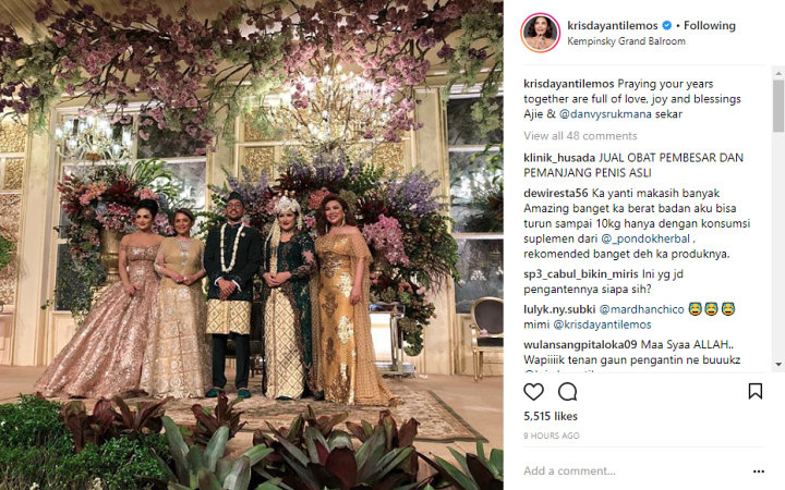 Krisdayanti Lemos cs di Pernikahan Danvy
