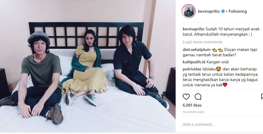 Kevin Aprilio Unggah Foto Satu Dekade Bareng Vierratale