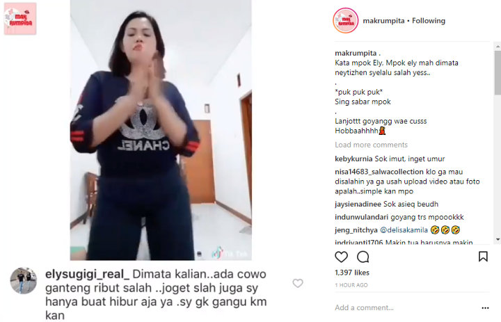 Ely Sugigi Kesal Video Joget Tuai Komentar Negatif