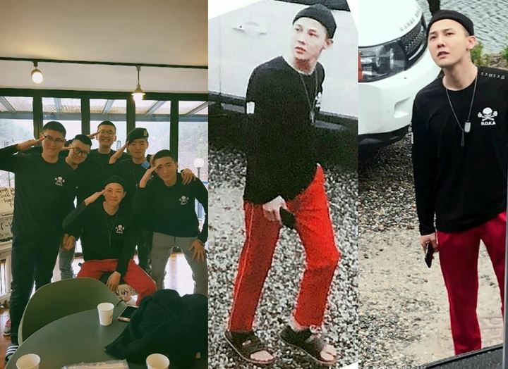 Sapa Fans Lagi di Foto Baru, G-Dragon Big Bang Senyum Bangga Pakai Kaos Divisi Militer