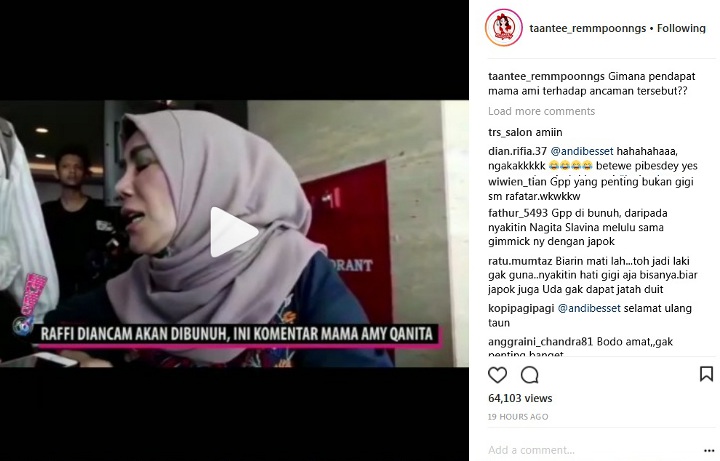 Reaksi Netter Soal Raffi Ahmad Diancam
