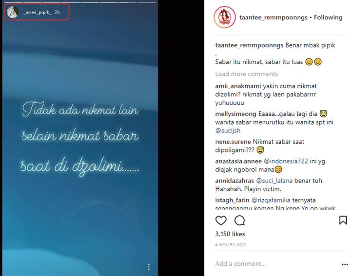 InstaStory Umi Pipik