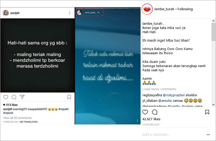 Istri Sunu Fabian Minta Hati-Hati dengan Orang yang Suka Merasa Terzalimi, Sindir Umi Pipik?