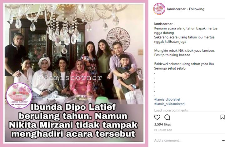 Nikita Mirzani Tak Diundang ke Pesta Ulang Tahun Ibunda Dipo Latief