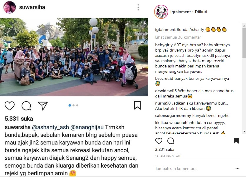 Karyawan Anang Ashanty ke Dufan