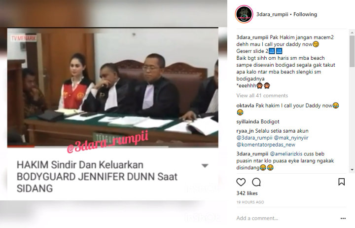Jennifer Dunn Bawa Bodyguard ke Persidangan