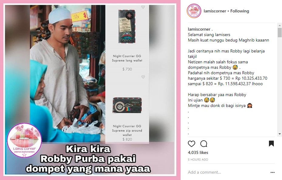 Dompet \'Emak-Emak\' Robby Purba Ternyata Bernilai Fantastis