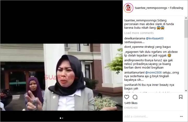 Sidang Cerai Abde Slank Ditunda Karena Buku Nikah Hilang ...